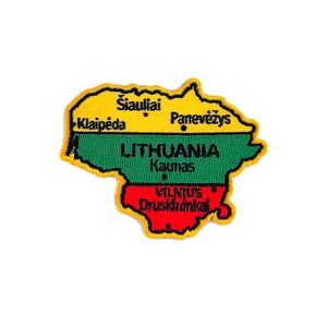 Embroidered patch - Lithuania Map