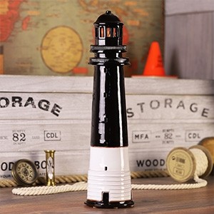 Hand made ceramic lighthouse candle holder Sorve Estonia