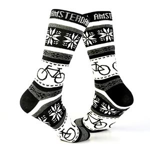 Black men socks with bicycles, size: (40-45)
