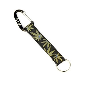 Black weed keychain with carabine