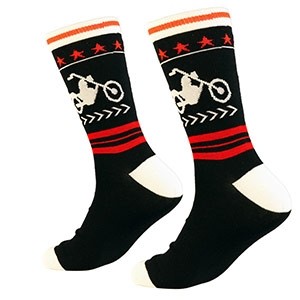 Men's black socks with motorcycles, size: (41-46)