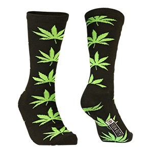 Men black weed socks, Size: (41-46)