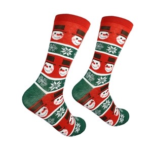 Red men's Christmas socks Snowmen, size:(41-46) 