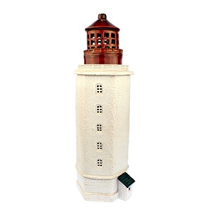 Hand made ceramic lighthouse candle holder - Kvitsoy Norway