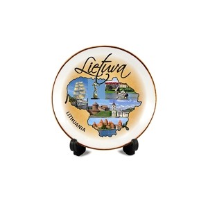 Porcelain plate with magnet Lietuva 