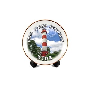 Porcelain plate with magnet Nida - lighthouse