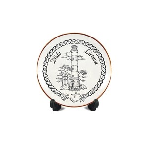 Porcelain plate with magnet Nida - lighthouse