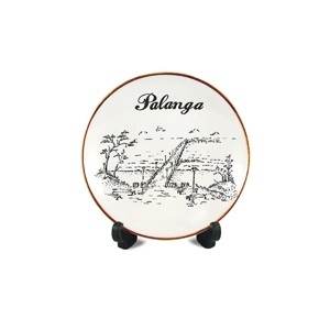 Porcelain plate with magnet Palanga bridge