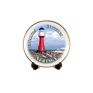 Porcelain plate with magnet Pervalka lighthouse