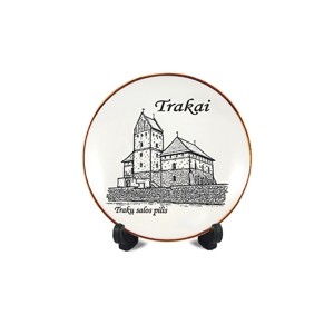 Porcelain plate with magnet Trakai island castle