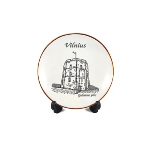 Porcelain plate with magnet Gediminas castle