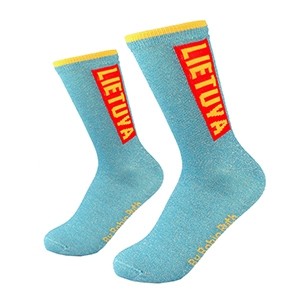 Turquoise color socks for women Lithuania size:(36-42)