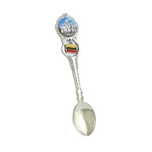 Metal spoon with Lithuanian flag Kaunas St. Michael church