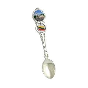 Metal spoon with Lithuanian flag Vilnius - cathedral