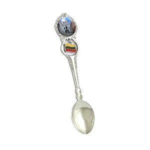 Metal spoon with Lithuanian flag Vilnius - Gate of dawn