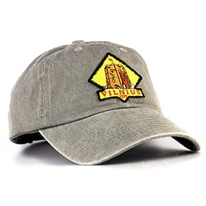 Grey classic unisex baseball cap Vilnius