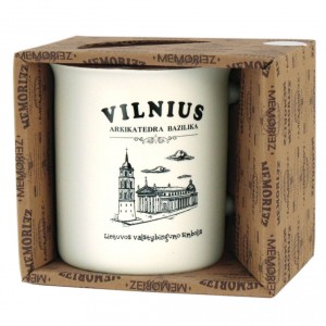 Mug Lithuania Knight - Matt Green Color, 280 ml, with History