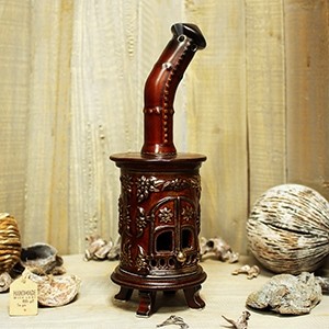 Handmade incense burner, round stove