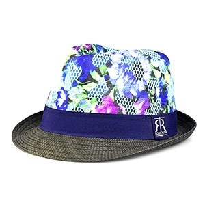 Blue multi coloured summer hat Robin Ruth