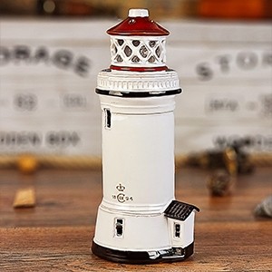 Hand made ceramic lighthouse candle holder Sletterhage Fyr Denmark