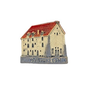 Handmade ceramic fridge magnet Old Town Tallinn