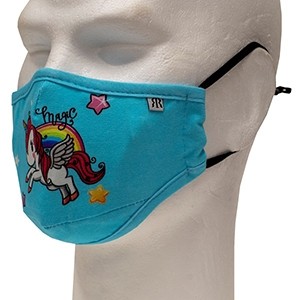 Blue face mask "Unicorn"