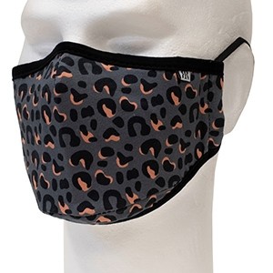 Gray leopard print face mask Robin Ruth