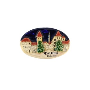 Handmade ceramic fridge magnet Viru Gates Tallinn