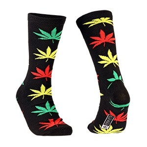 Men black weed socks, Size: (41-46)