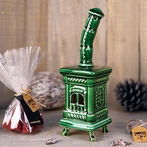 Incense burner, small square stove with 10 incense cones