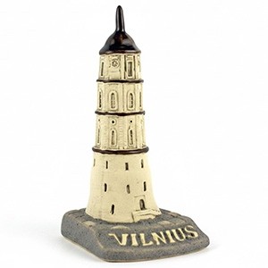 Handmade Ceramic Miniature “Vilnius Cathedral Bell Tower”