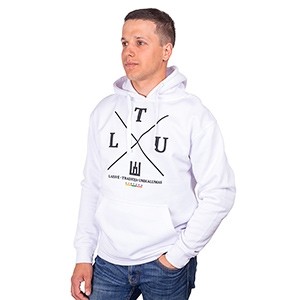 White hooded sweater LTU Lithuania