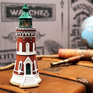 Hand made ceramic lighthouse candle holder - Pingelturm Germany