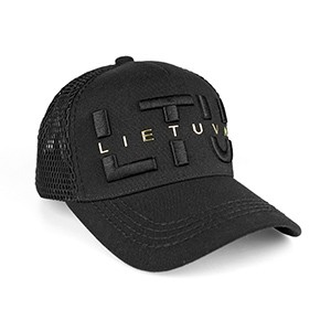 Black cap with mesh LTU Lithuania