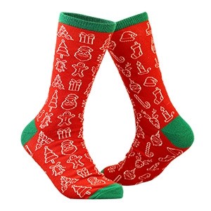 Red men's Christmas socks, size:(41-46) 