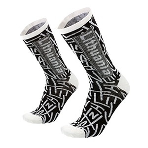 Men's black/white socks Lithuania size:(41-44)