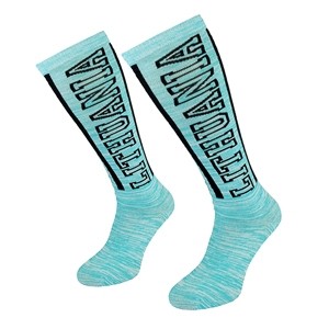 Long women light blue socks Lithuania size:(36-42)