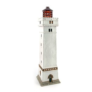 Hand made ceramic lighthouse candle holder - Blavandshuk Denmark