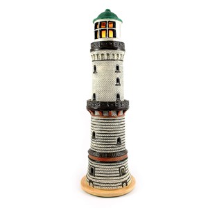 Hand made ceramic lighthouse candle holder - Warnemunde Germany