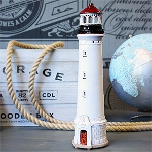 Hand made ceramic lighthouse candle holder Lyngvig Fyr Denmark