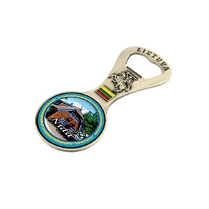 Metal fridge magnet - Bottle opener Nida Thomas Mann's summer house