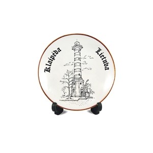 Porcelain plate with magnet Klaipeda lighthouse