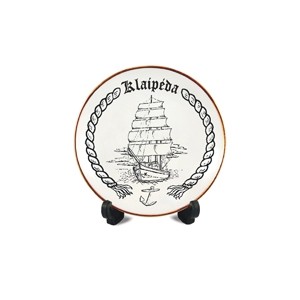 Porcelain plate with magnet Klaipeda Meridianas