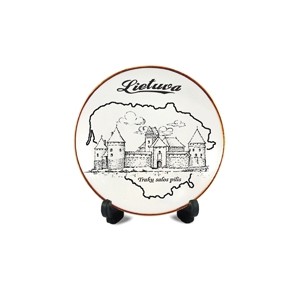 Porcelain plate with magnet Lietuva - Trakai castle