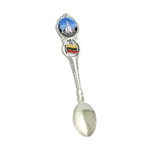 Metal spoon with Lithuanian flag Kaunas city hall