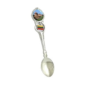 Metal spoon with Lithuanian flag Kaunas castle