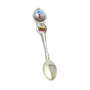 Metal spoon with Lithuanian flag Neringa lighthouse