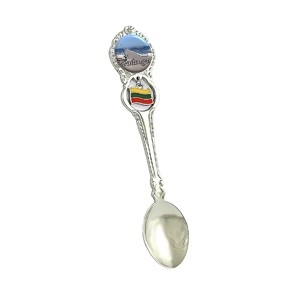 Metal spoon with Lithuanian flag Palanga bridge