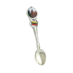 Metal spoon with Lithuanian flag Vilnius - St. Anne church