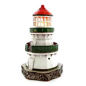 Handmade ceramic lighthouse candle holder Point Reyes CA USA